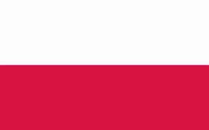 Flagge von Polen mit rotem und weißem horizontalen Streifen, geeignet für Übersetzungsdienste und beglaubigte Übersetzungen.